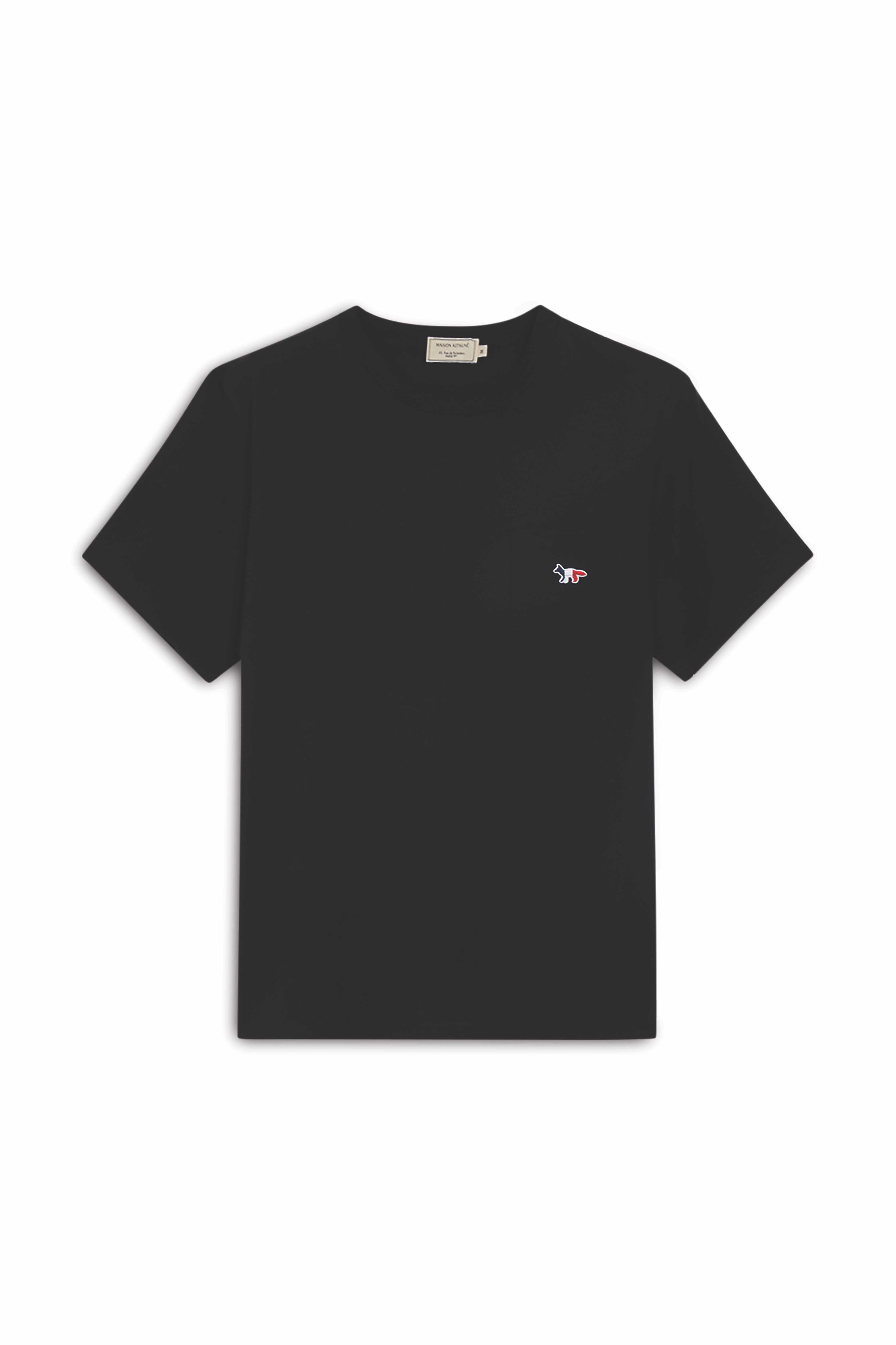 TRICOLOR FOX PATCH CLASSIC POCKET TEE-SHIRT - BLACK
