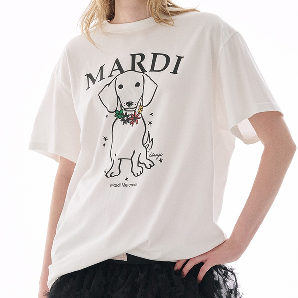 Mardi Swing the Tail DDanji Ivory Red T-Shirt