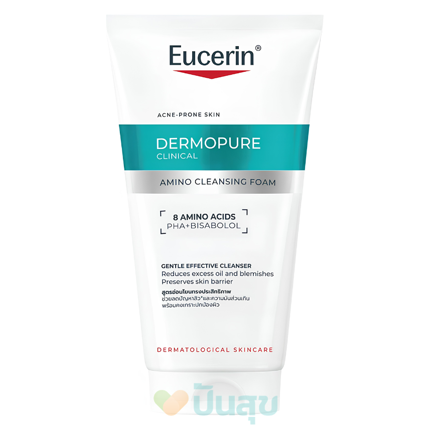 Eucerin DERMOPURE CLINICAL AMINO CLEANSING FOAM โฟมล้างหน้าลดปัญหาสิวและคุมมัน 150 ML