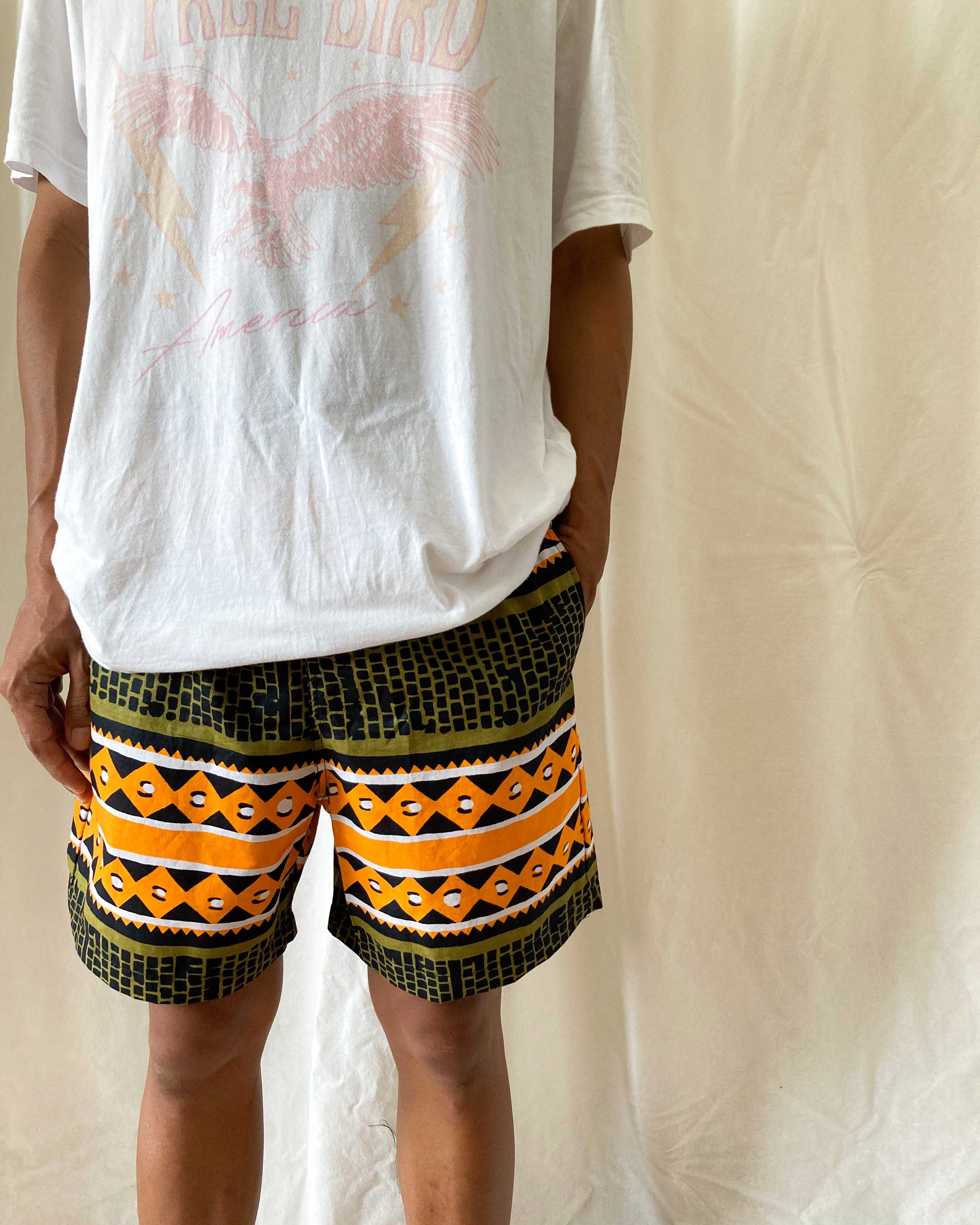MERMEO【SP-205W】Free size / African batik men's shorts〈NEW!!〉