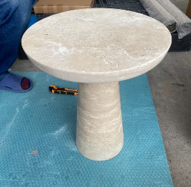 โต๊ะข้าง หินtravertine 35xH43cm