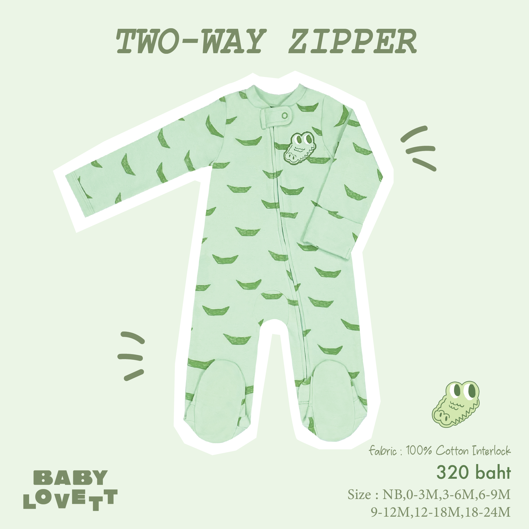 35 Animal - Two-Way Zipper ชุดนอนคลุมเท้า