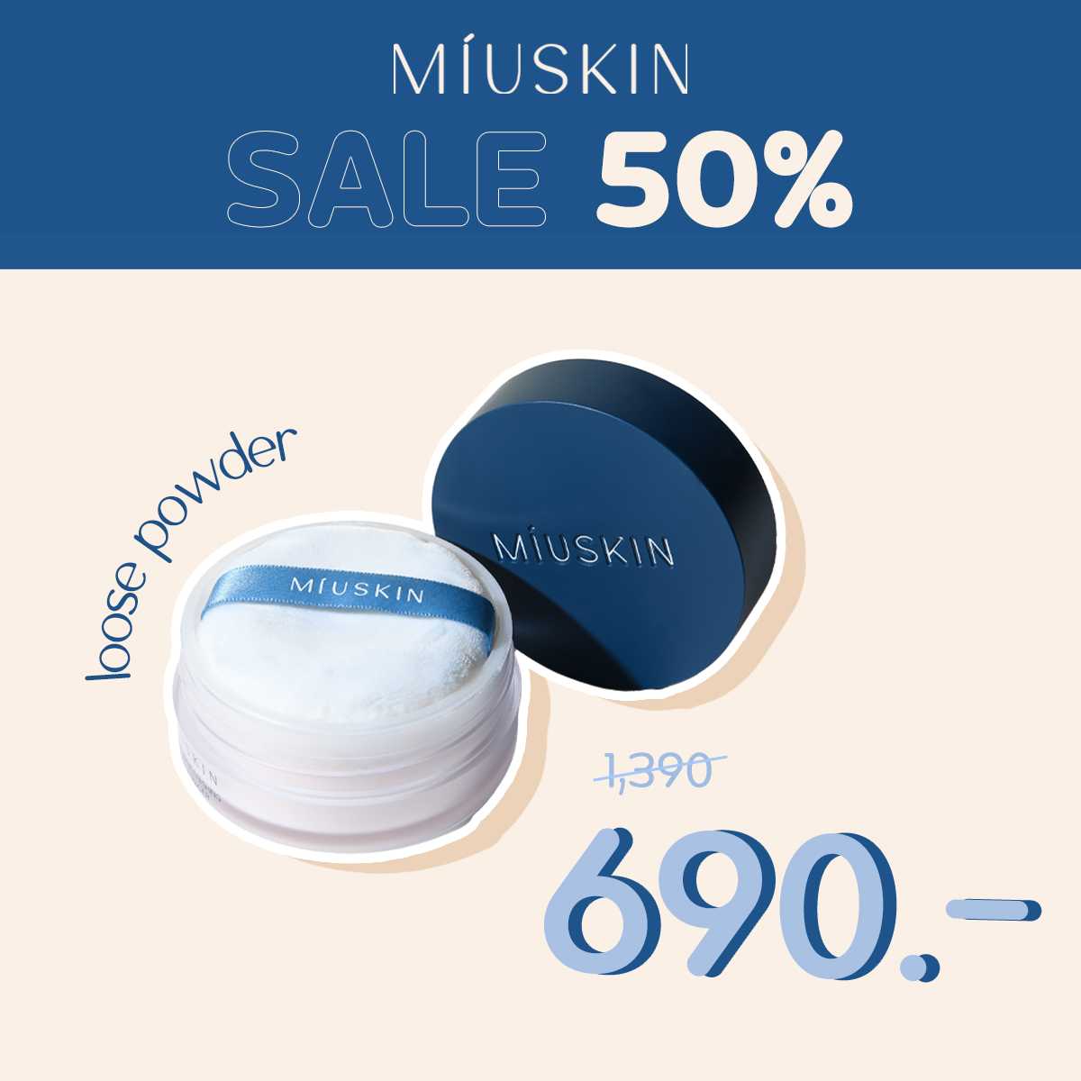 MÍUSKIN New Superlative Finishing Loose Powder 30 g