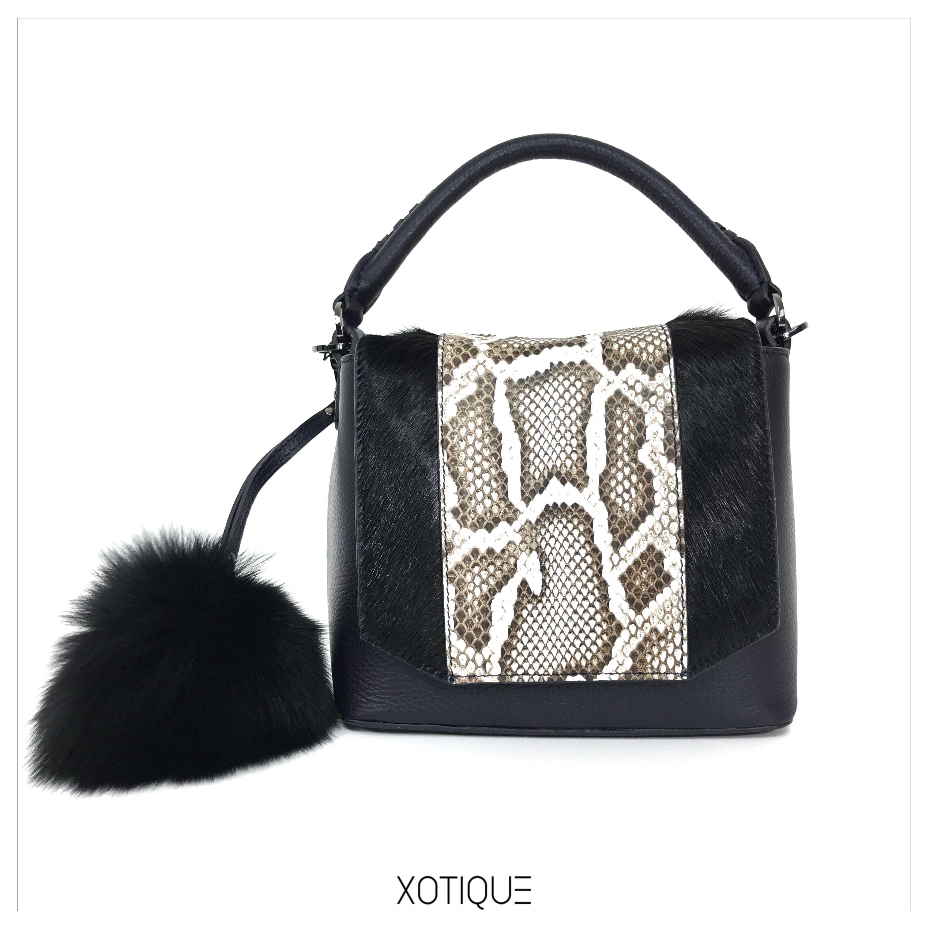 Xotique Doubleflap Bag Black Net Black Back