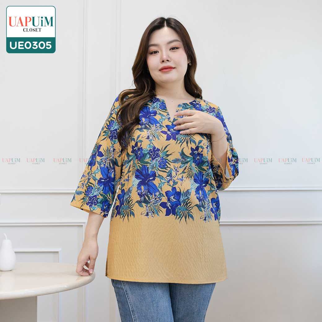(UE0305) เสื้อแขนสั้น (รอบอก 42 - 52 นิ้ว)