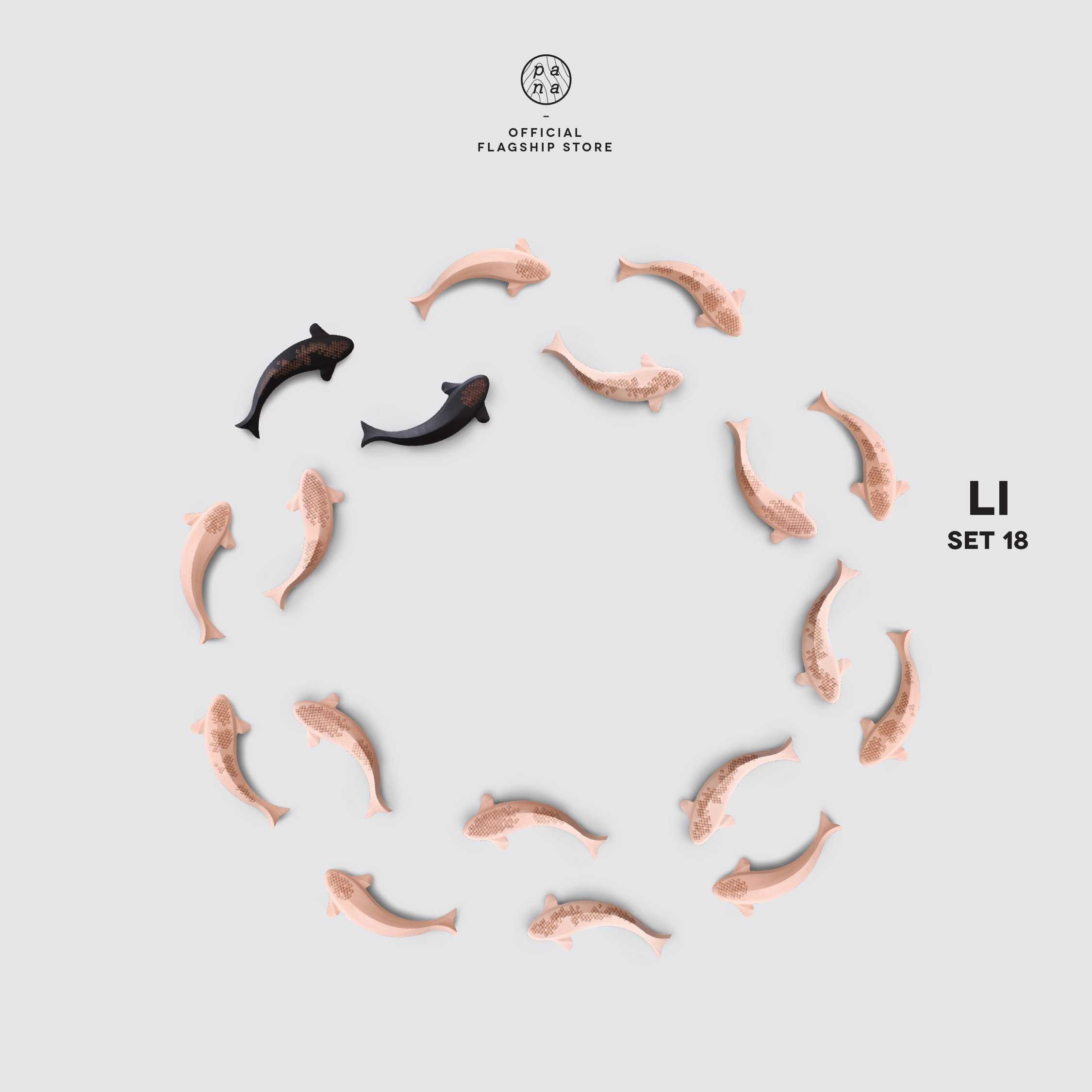 Pana Objects Li ( set ) : wall decoration ปลาคาร์ปตกแต่งผนัง