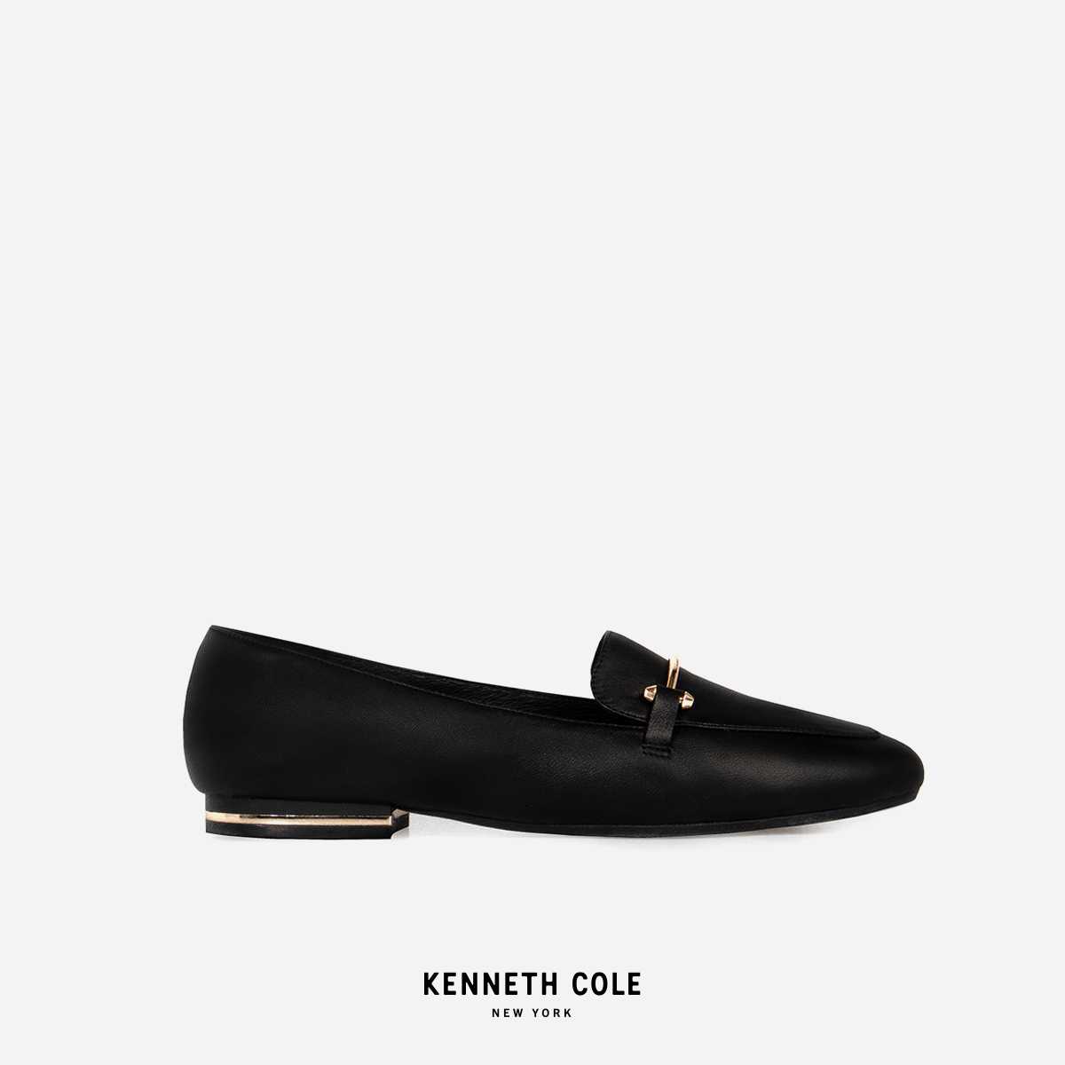 KENNETH COLE รองเท้าส้นแบนผู้หญิงรุ่น ABIGAIL LOAFER BLACK สีดำ ( FLT - KF44084LE-001 )