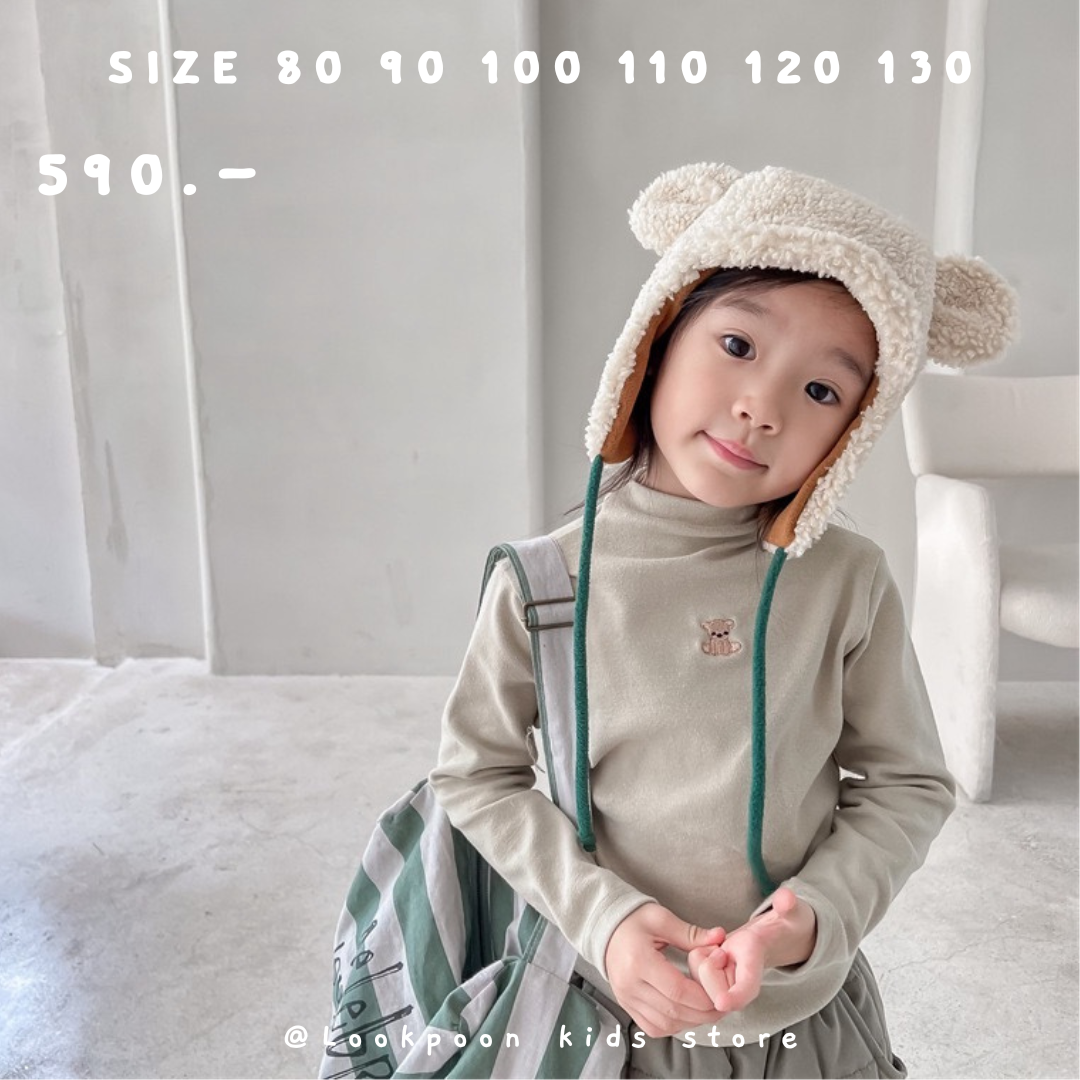 Winter❄️Turtleneck Sweatshirt เสื้อคอเต่าปักหมี