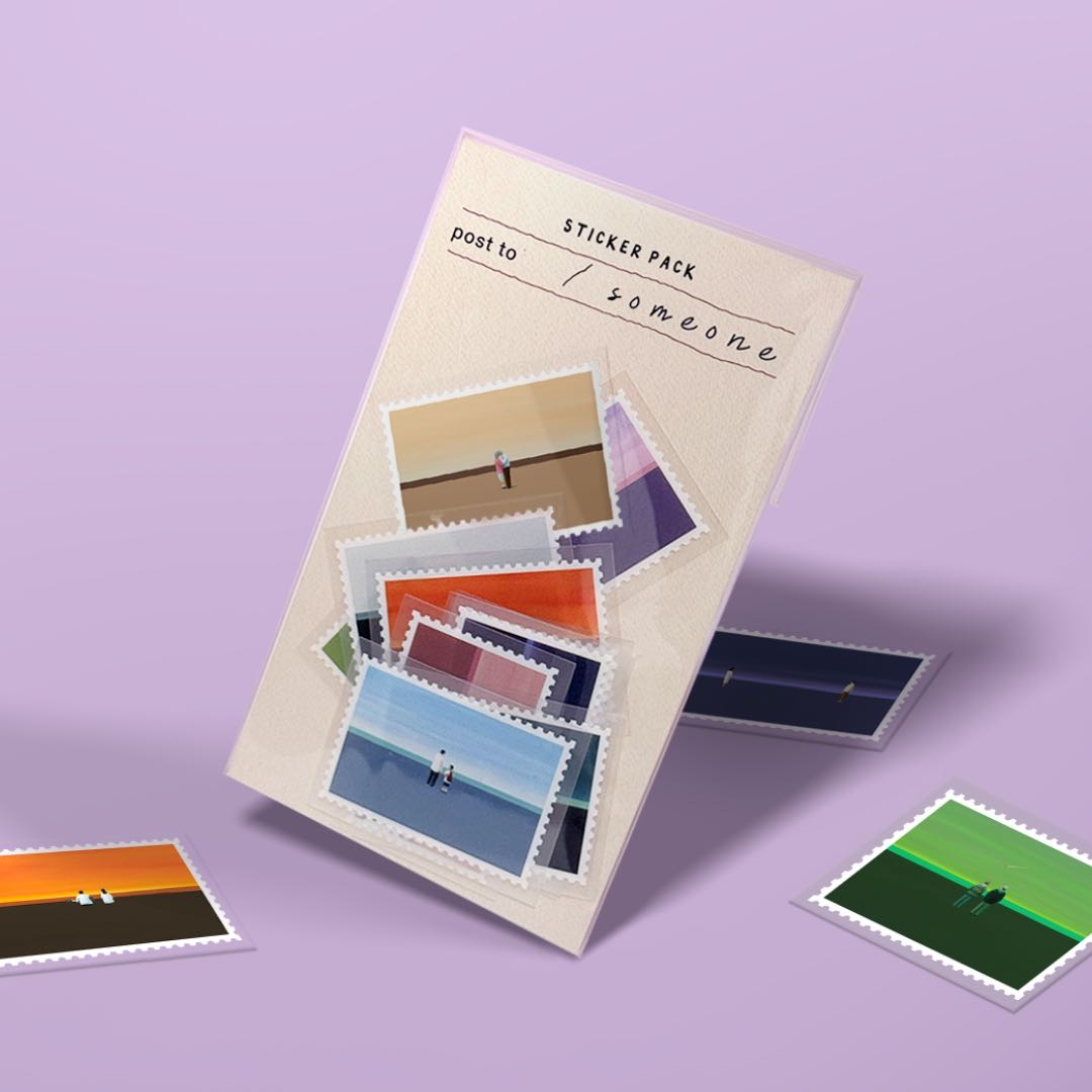 Sticker pack - post to someone