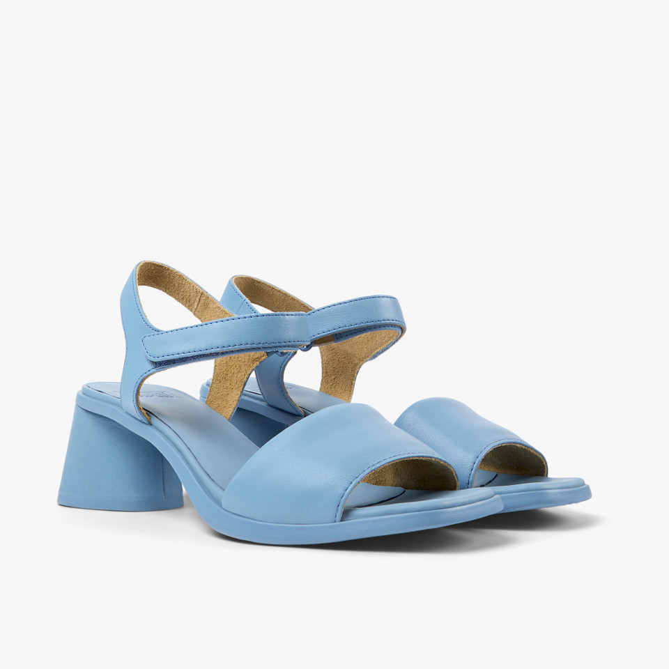 Camper รุ่น Kiara Sandal รองเท้าแตะส้นสูงหนัง ผู้หญิง สี Blue - K201501-003
