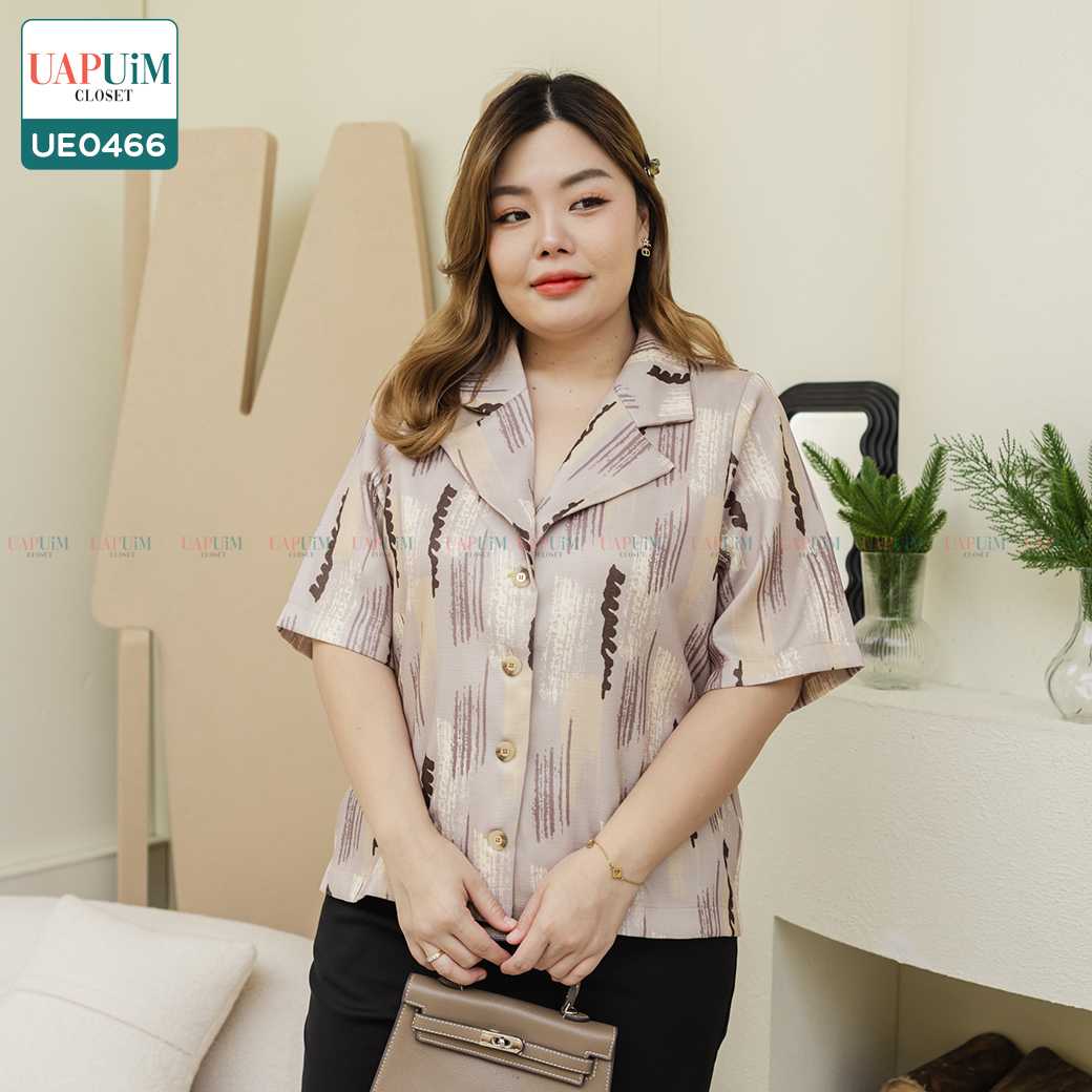 (UE0466) เสื้อแขนสั้น (รอบอก 43 - 53 นิ้ว)