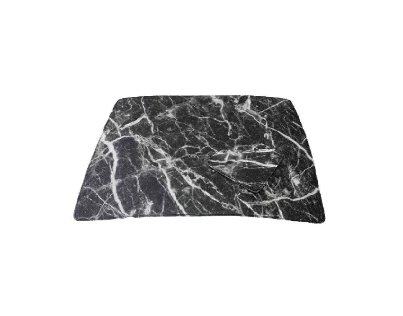 Placemat, Marble Pattern PU, Black