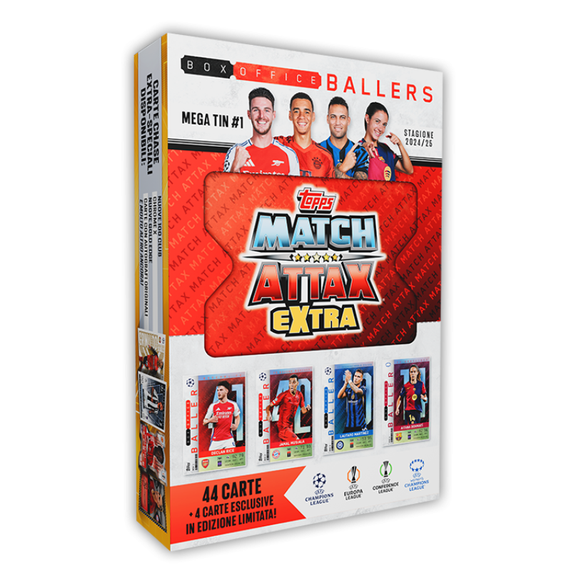 Match Attax UCC Extra 2025 Mega Tins #1 Box Office Ballers /  เมก้าทิน สีแดง