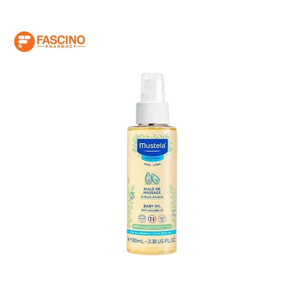 MUSTELA Baby Oil ออยล์สำหรับนวดผิวเด็กทารก ให้ความผ่อนคลาย เพิ่มความชุ่มชิ้น (100ml.)