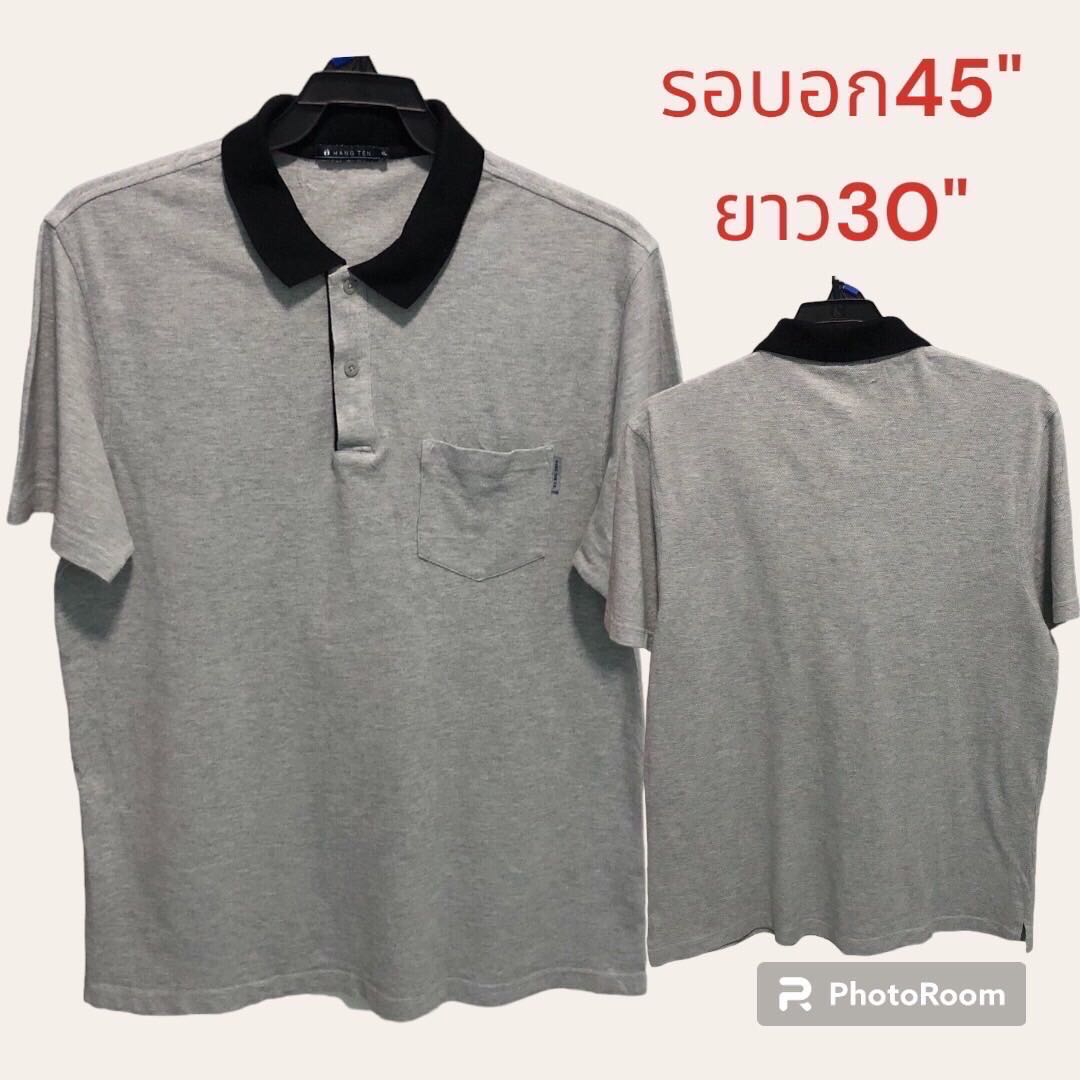 เสื้อยืดโปโลคอปกแขนสั้น สินค้างานนอกนำเข้ามือ2 เกรดA สินค้าพร้อมจัดส่ง