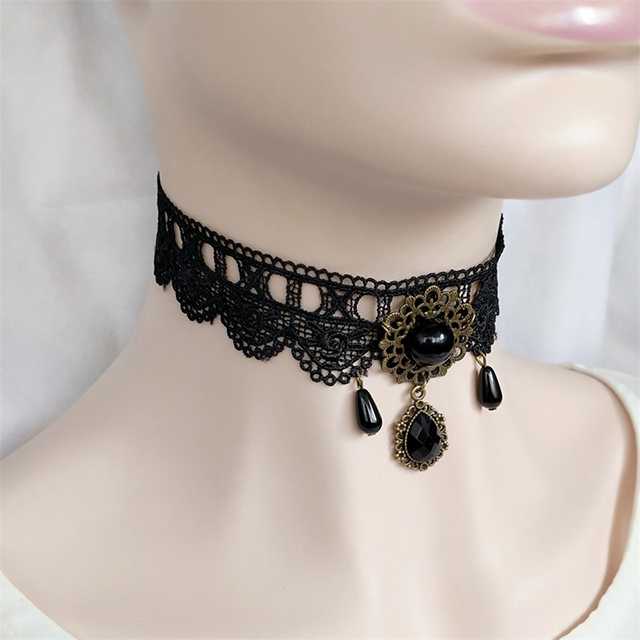 สร้อยคอโชคเกอร์ Choker สไตล์วิคตอเรีย คอสเพลย์ Lolita // ส่งฟรี //