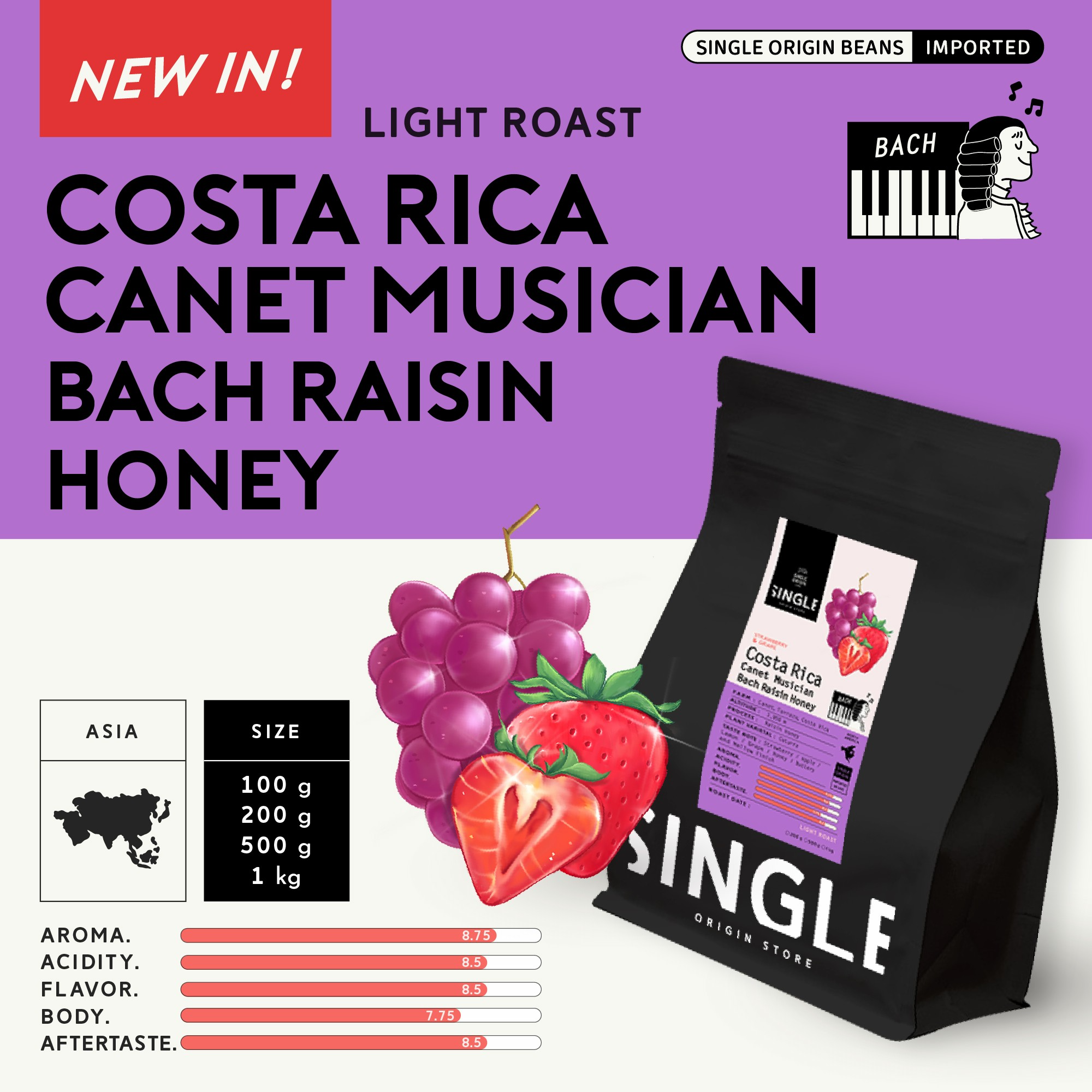 Costa Rica Canet Musician Bach Raisin Honey