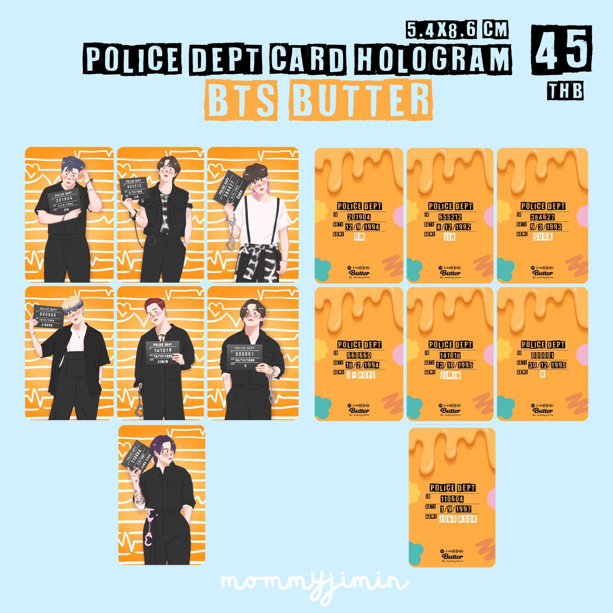 POLICE DEPT CARD BTS BUTTER
