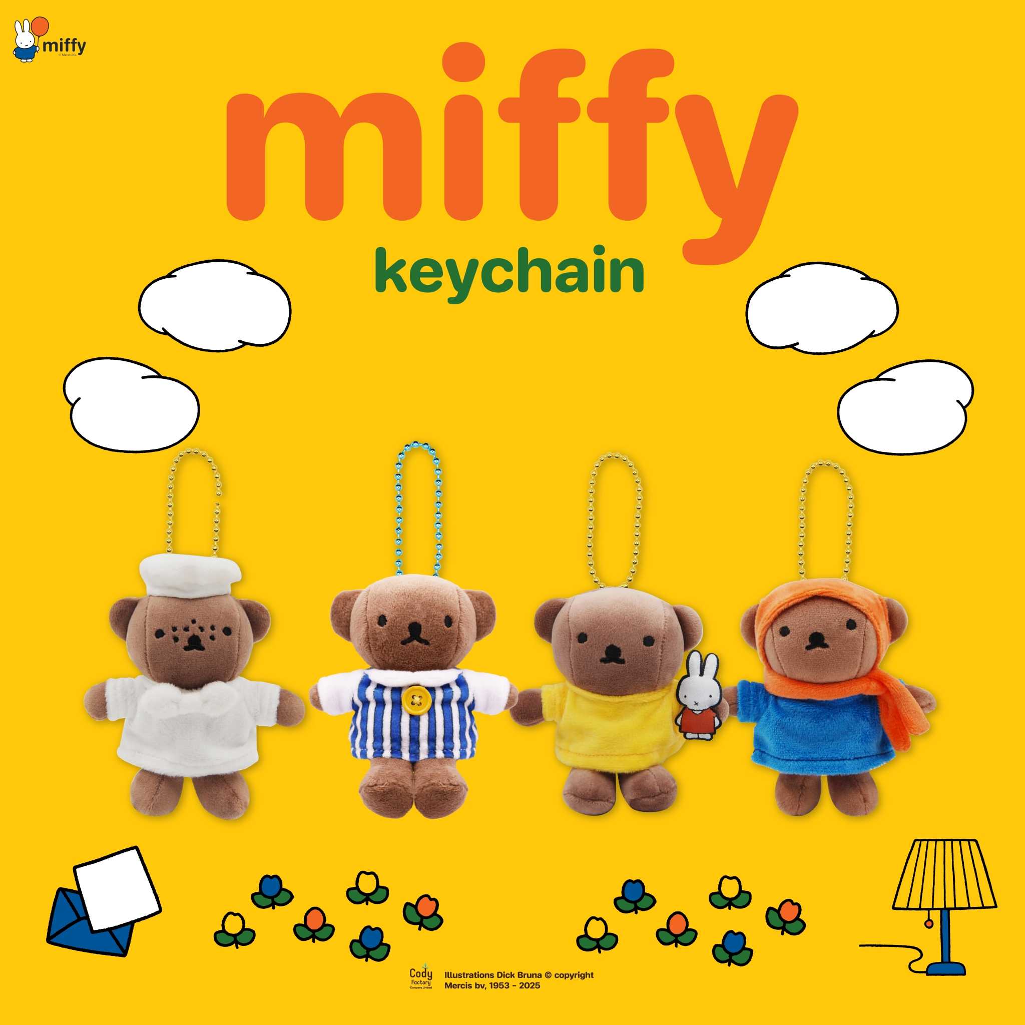 พวงกุญแจ Boris & Barbara การงานอาชีพ (Miffy & Friends)