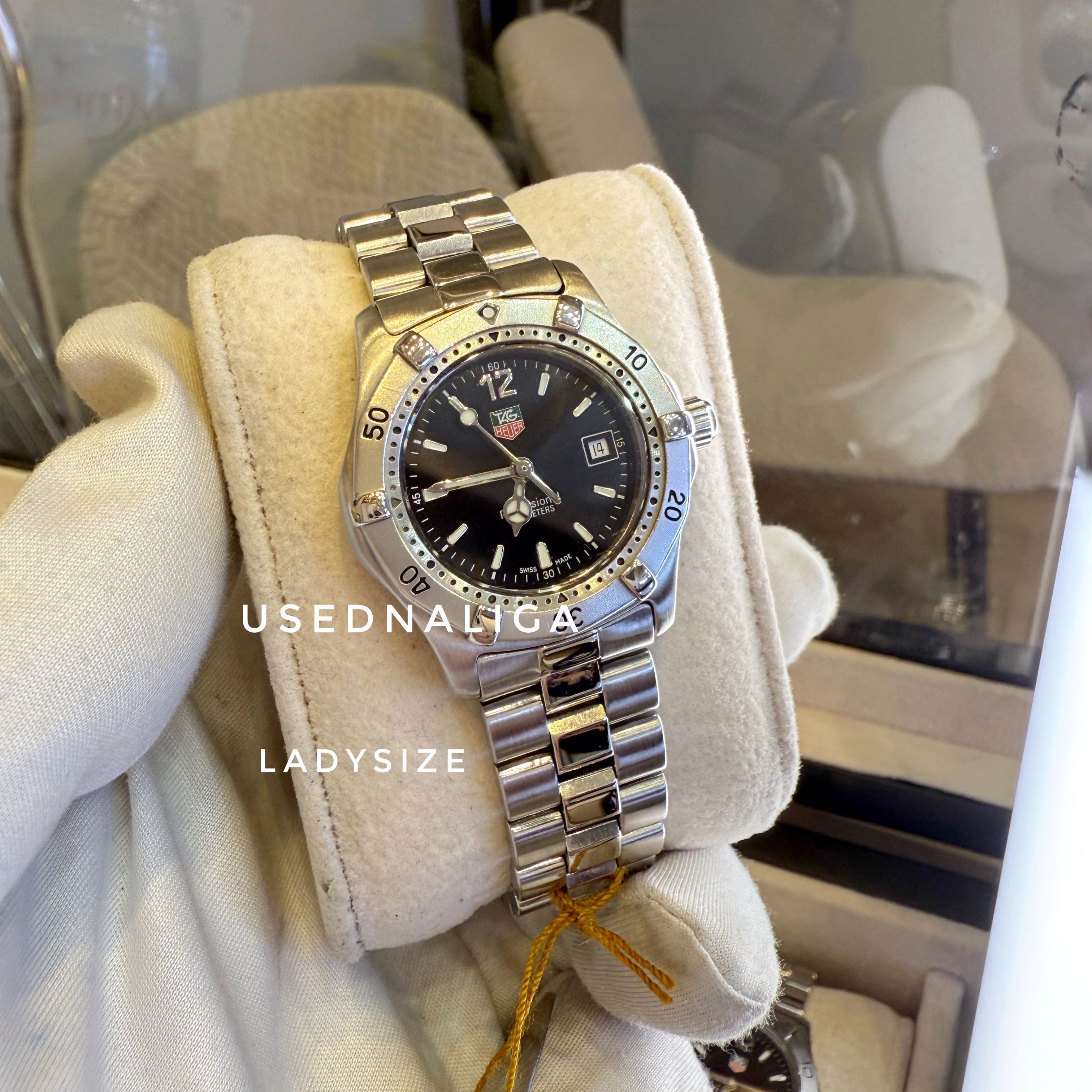 Tag Heuer  🎉รุ่นสุดท้ายS2000 Black Dial Ladysize(28mm) professional ซีรีส์โลโก้เขียวแดงรุ่นสุดท้าย