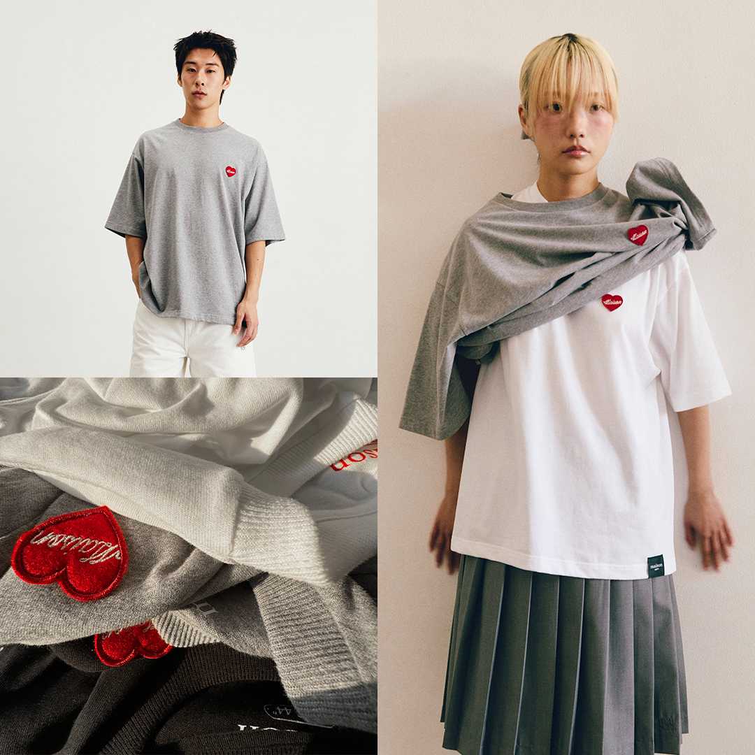 maison KEEPS | The Oversized Adore Patch Logo Tee | Unisex | เสื้อยืดทรงoversized ลายปริ้นท์