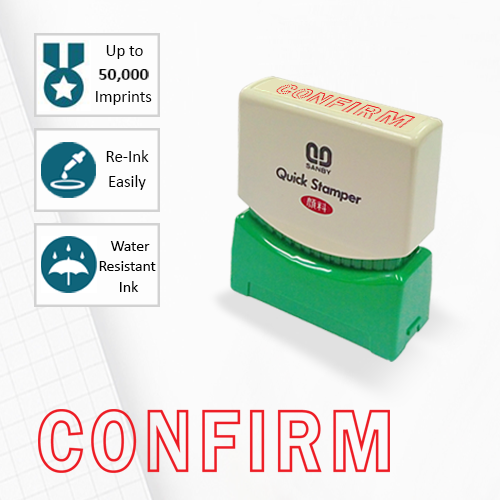 SANBY ตรายางสำเร็จรูป หมึกในตัว รุ่น QUICK STAMPER (S) C15R [CONFIRM]