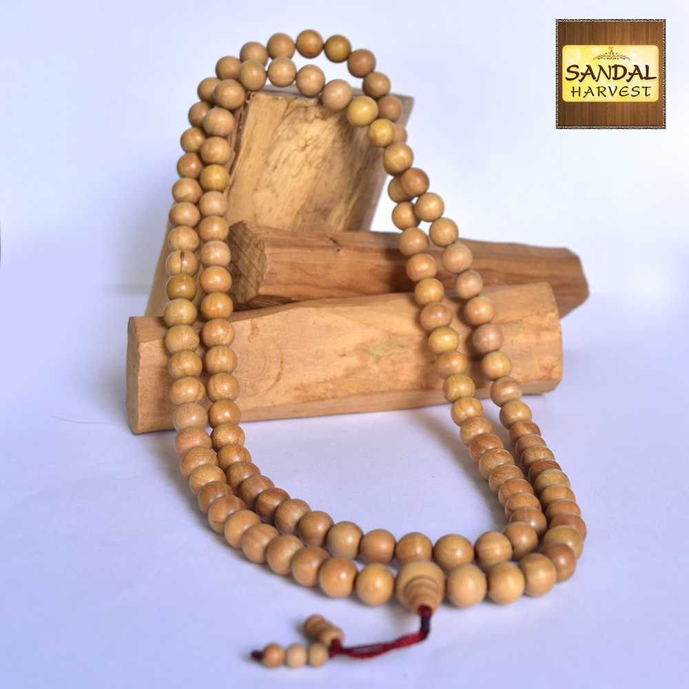 Sandalwood Necklace สร้อยไม้หอม สร้อยไม้จันทน์แท้  (108 เม็ด ขนาด8 mm)