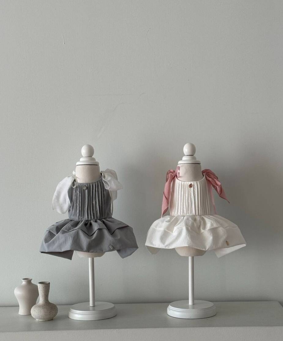 Lorelei (S)Whitepink Pollen dress