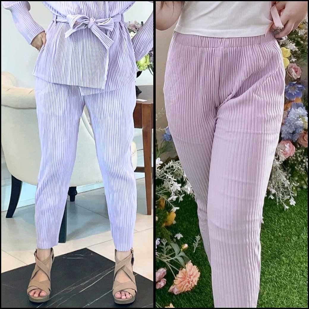 PleatByNisa A788 (กางเกง) อัดพลีทผ้าพรีเมียม เนื้อผ้าคุณภาพ Polyester100%