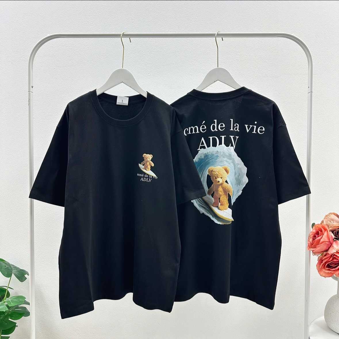 พร้อมส่ง  ADLV Surf Bear T-shirt (Black)