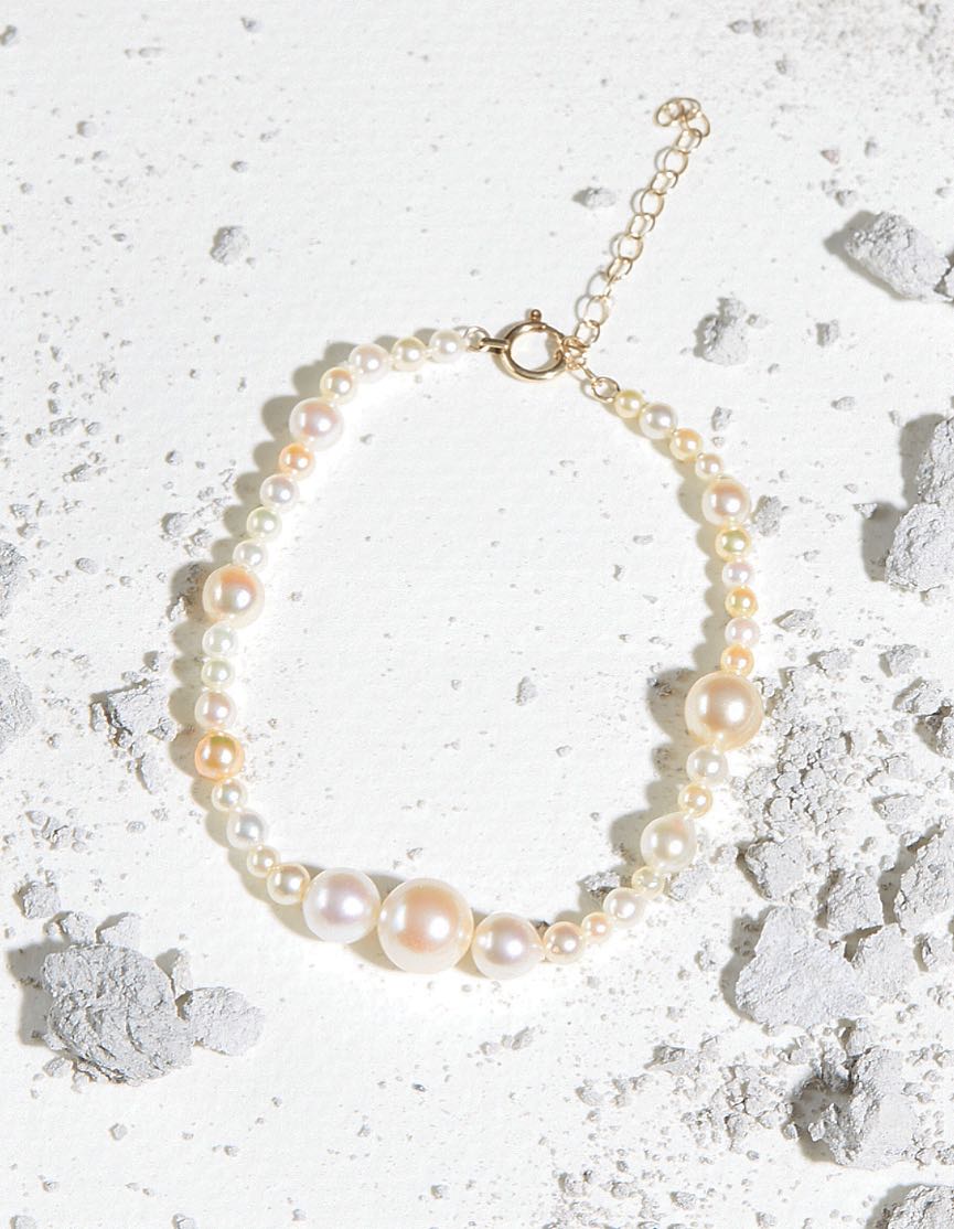 New!!! 14K solid akoya baroque akoya pearl bracelet