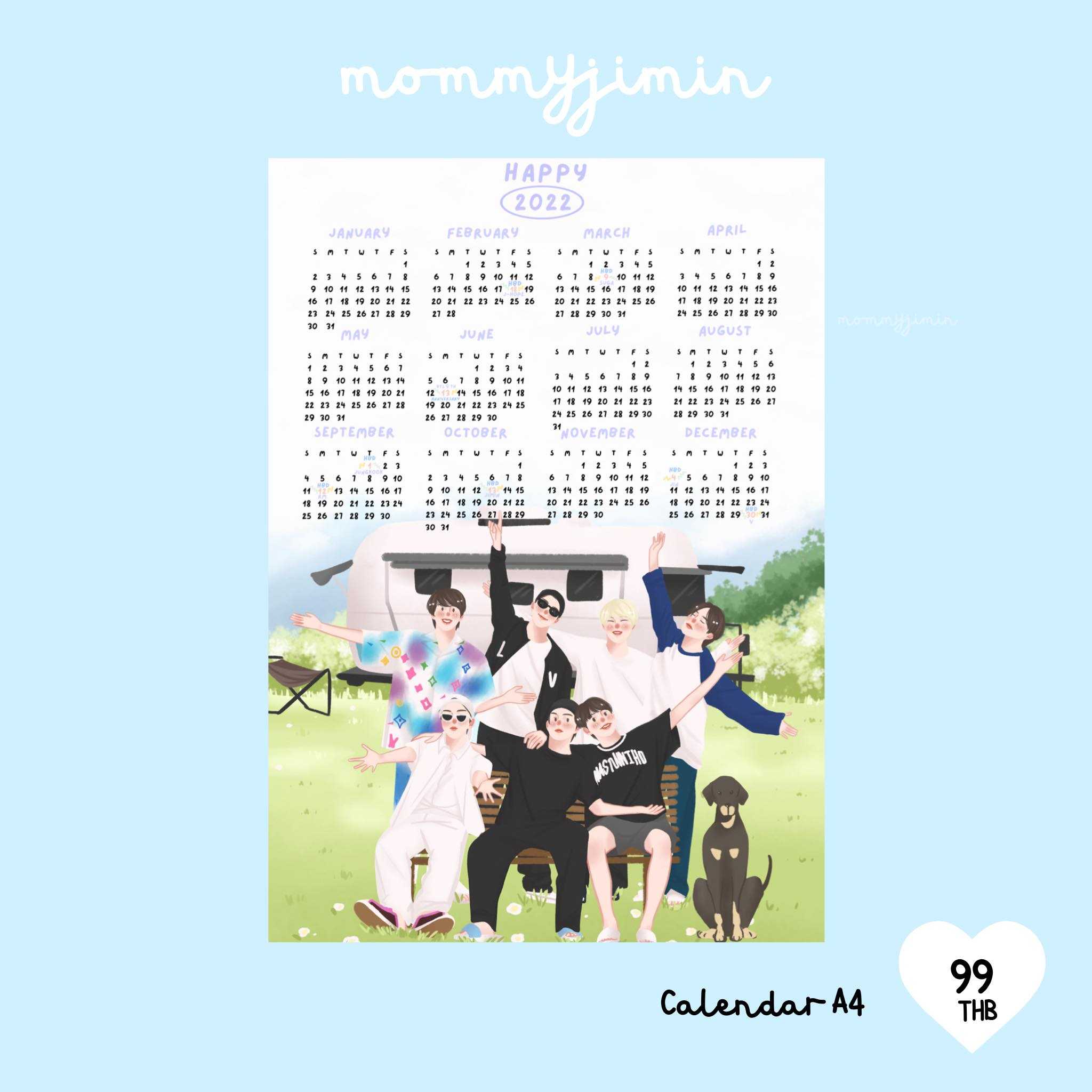 Calendar 2022 BTS in the soop by mommyjiminn