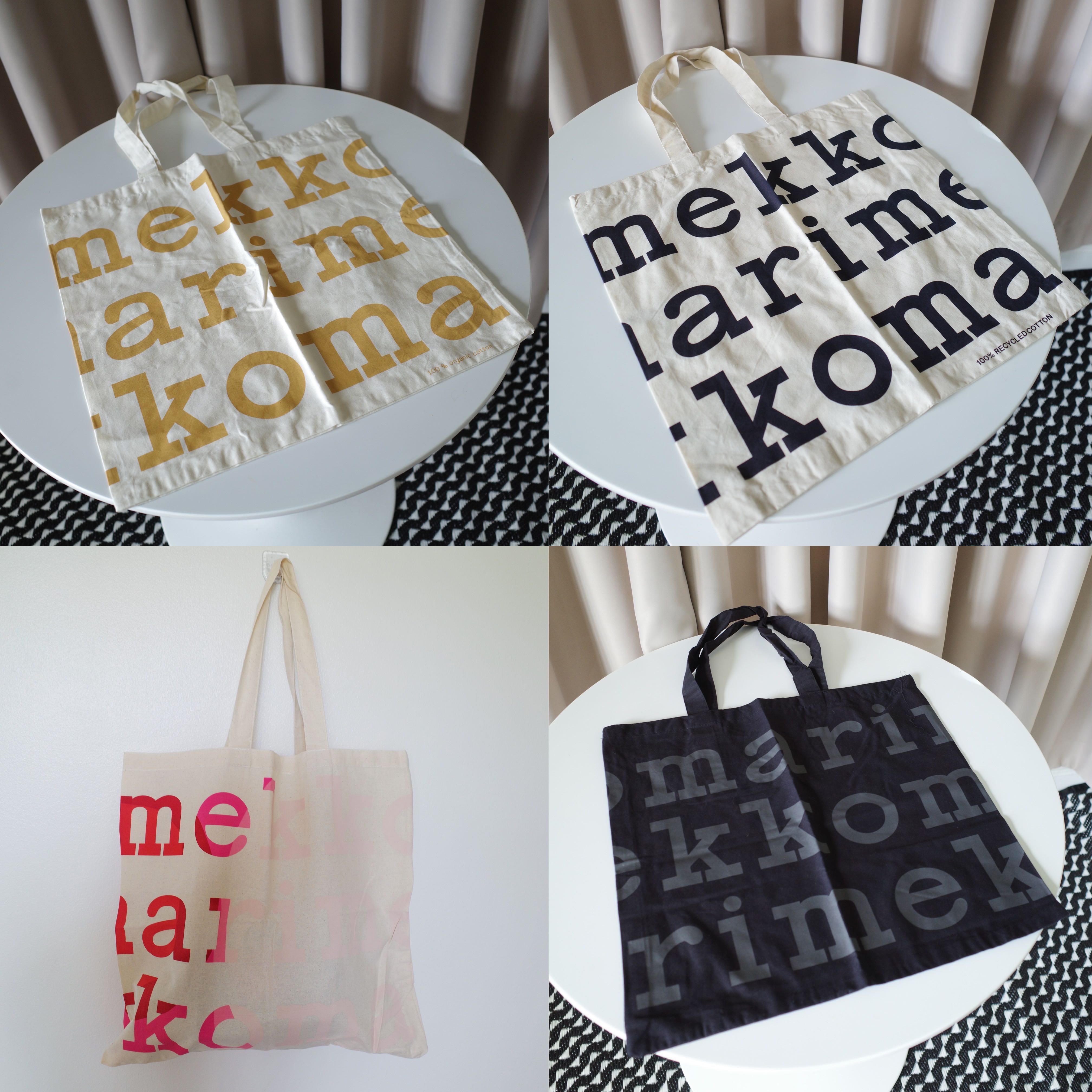 Marimekko logo tote bag clearance