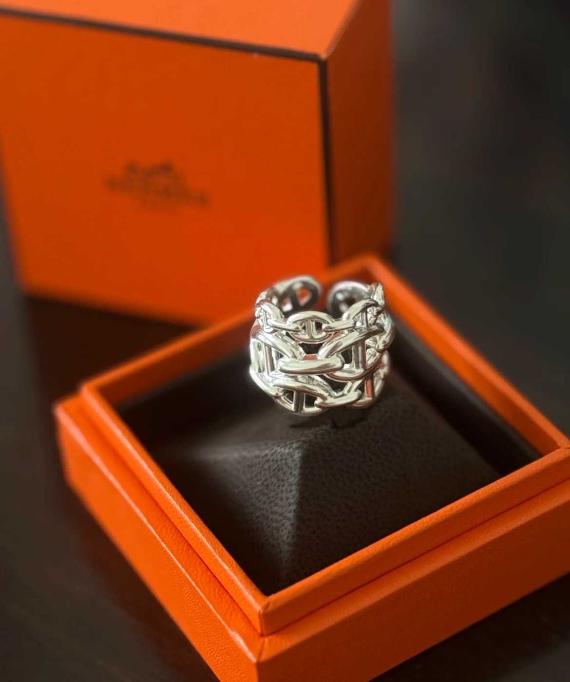 HERMÈS CHAÎNE D’ANCRE ENCHAÎNÉE RING
