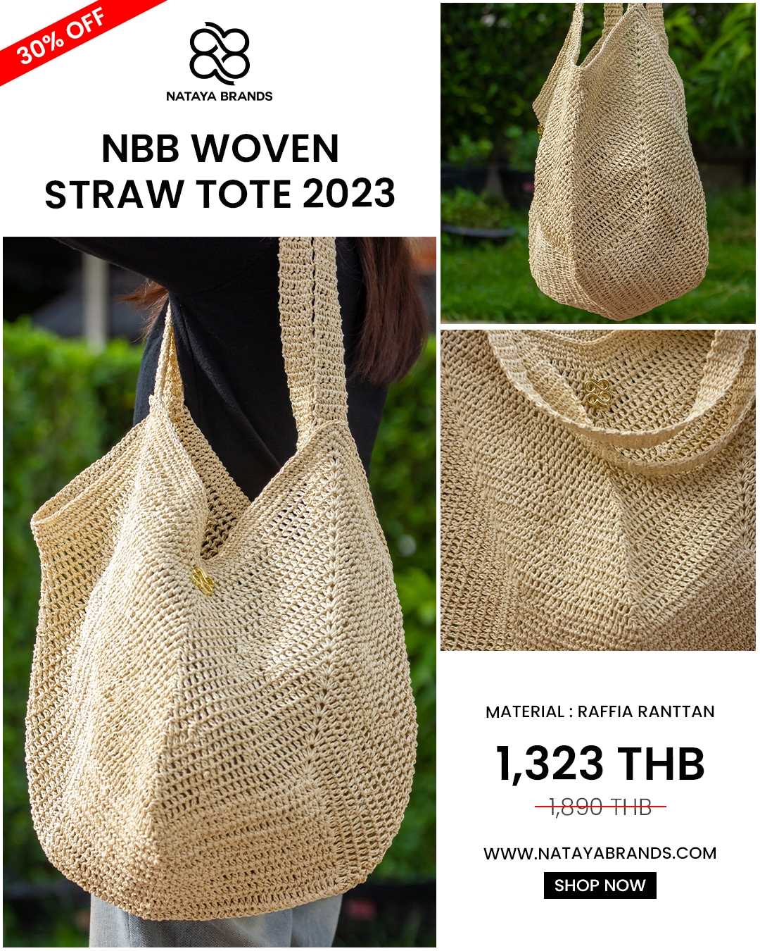 Nbb Raffia tote2023