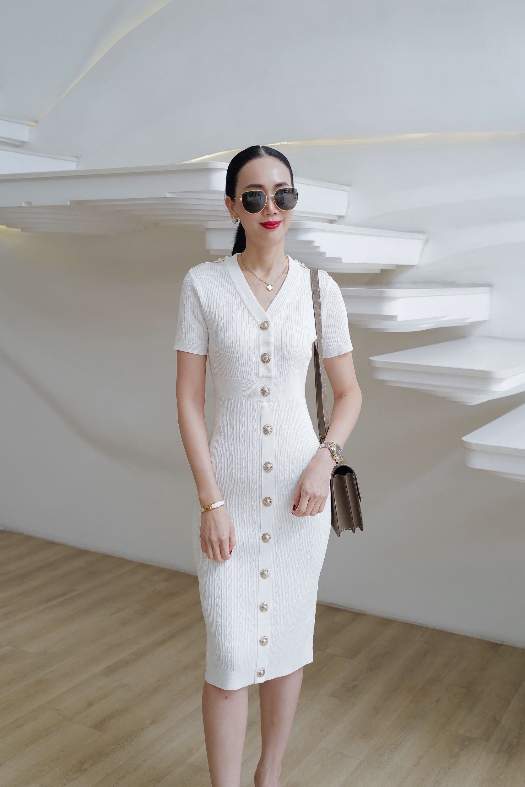 📌พร้อมส่ง…WHITE KNIT DRESS 🧶 