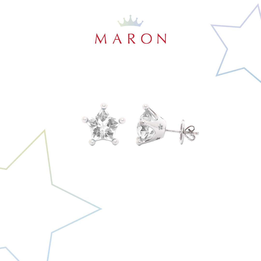 Mythical Stars Earring with White Topaz