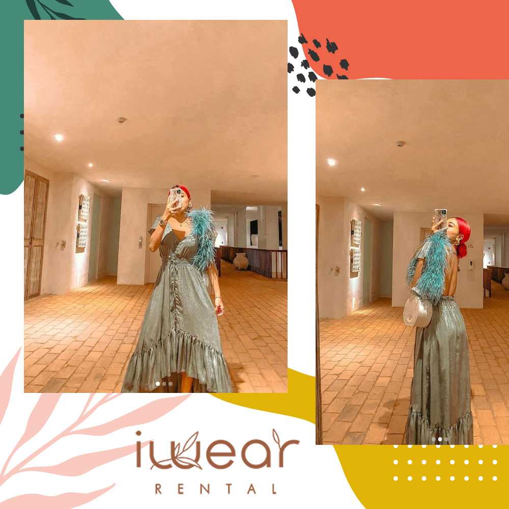 Candy satin สีเขียว Freesize  chuuclothing