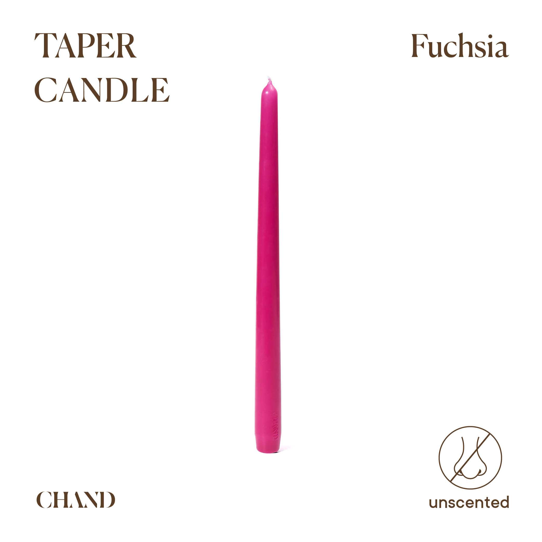 Fuchsia Taper Candle