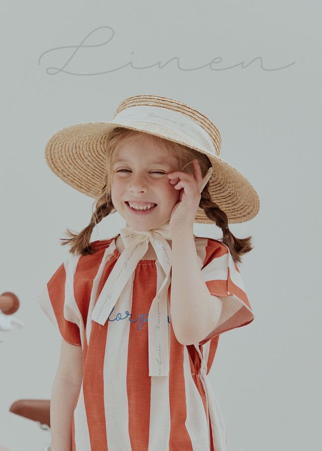 Roanjane Linen stripe dress