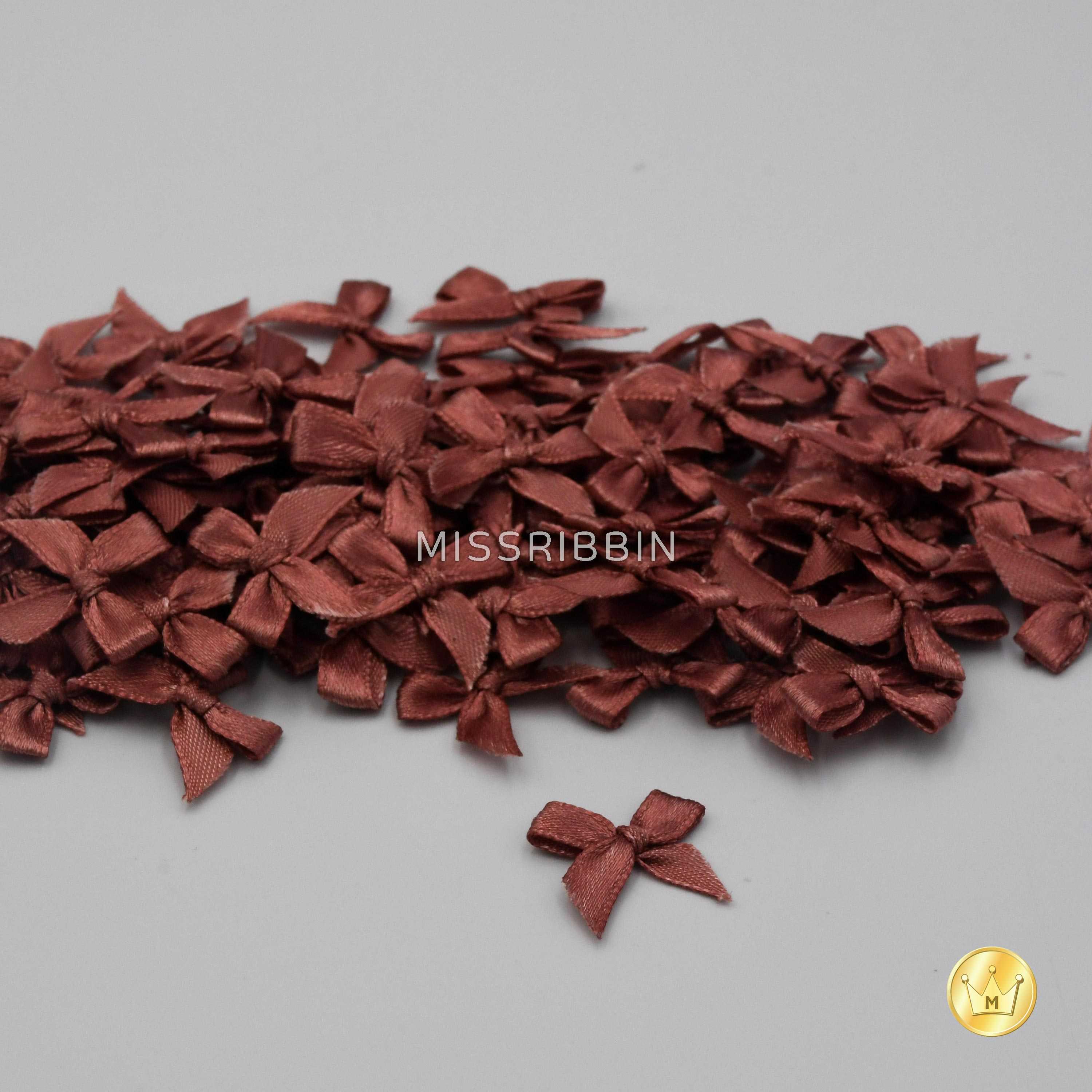 โบว์จิ๋วแบบผูก ขนาด 7/13มม (สี213) แพ็ค 100ชิ้น
