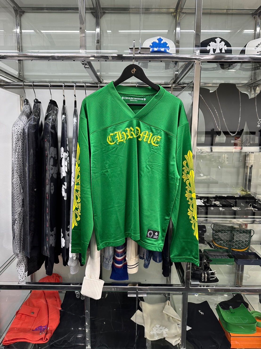 Chrome Hearts Green Jersey Long Sleeves