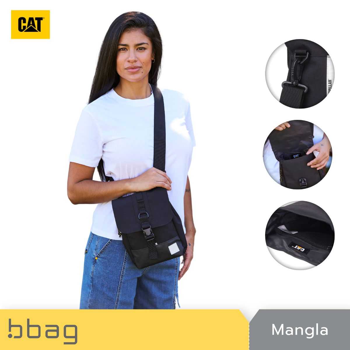 Caterpillar : กระเป๋าสะพายข้าง รุ่นมังคลา (Mangla 84566)