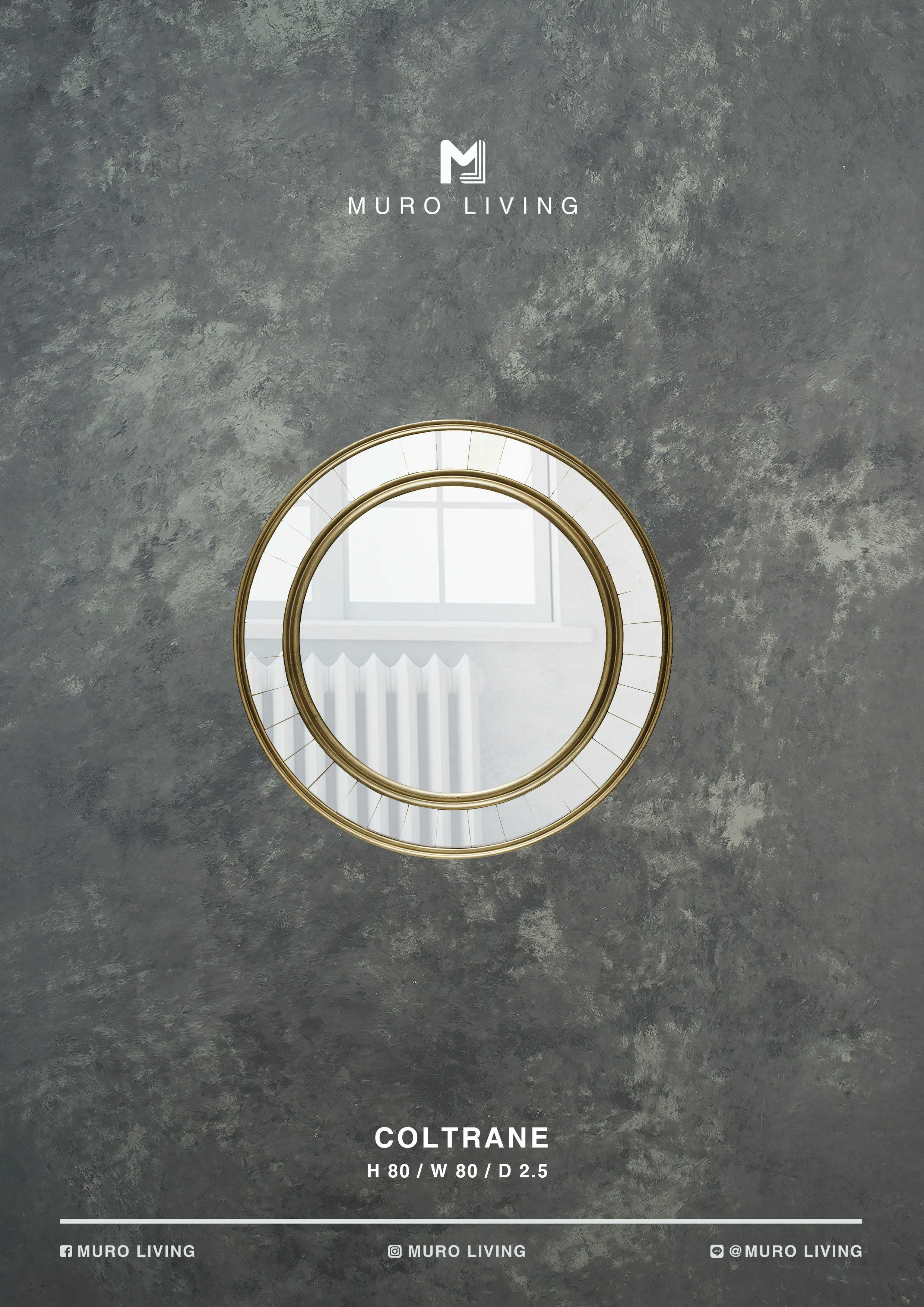 กระจกตกแต่งผนังดีไซน์ Muro Living รุ่น COLTRANE