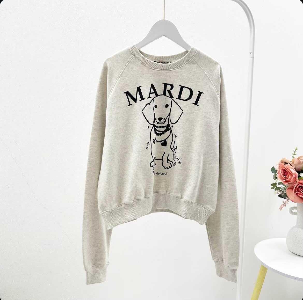 พร้อมส่ง Mardi  DDanji Raglan Sweatshirt  ( Oatmeal )