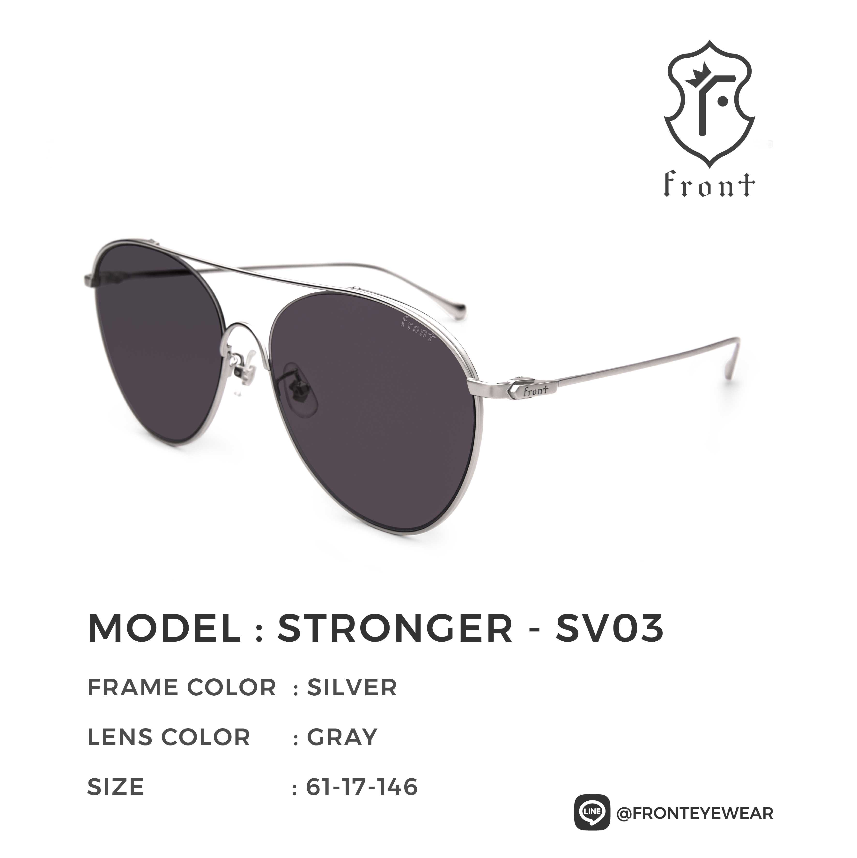 FRONT - แว่นกันแดด รุ่น Stronger (ไม่สามารถนำไปตัดเลนส์สายตาได้ค่ะ) - Fronteyewearthailand
