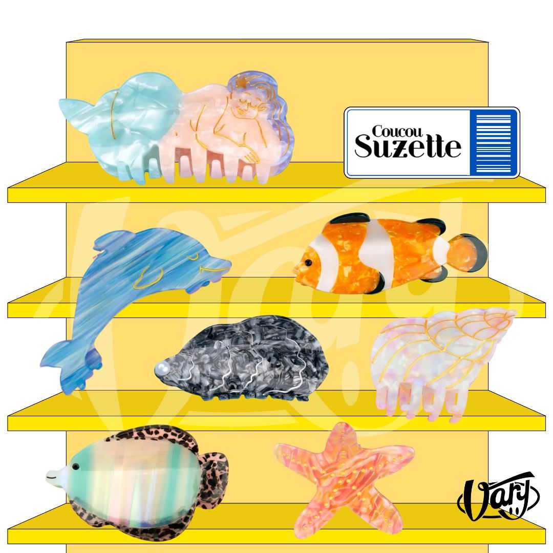 พร้อมส่ง Coucou suzette กิ๊บติดผมของแท้จากฝรั่งเศส - Splash Collection - Hair Claw