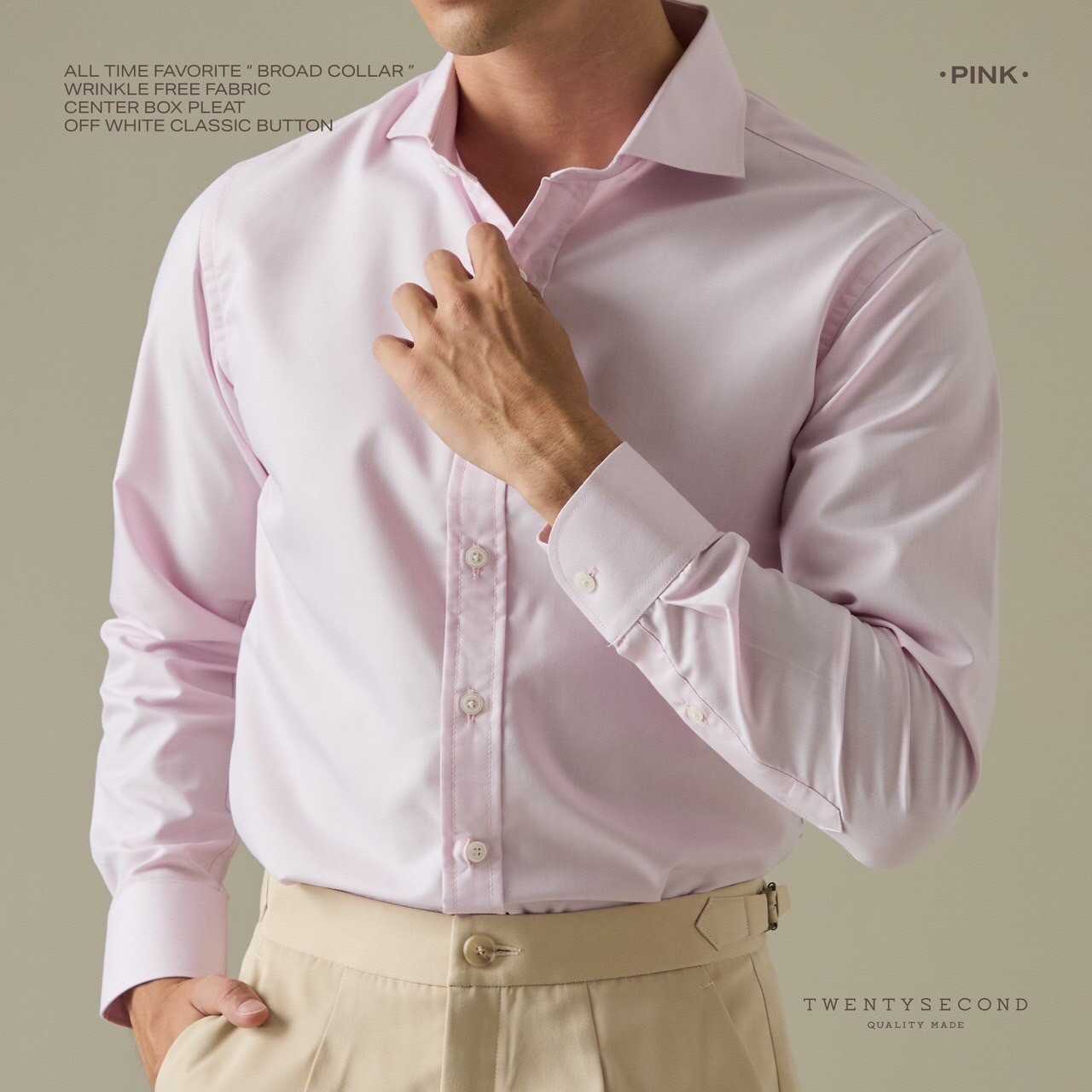 WRINKLE FREE DRESS SHIRT - PINK