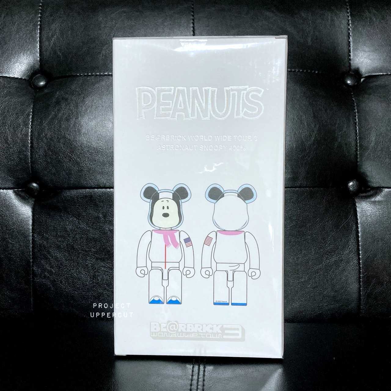 BE@RBRICK 400% WORLD WIDE TOUR 3 x PEANUTS : Astronaut Snoopy [New]