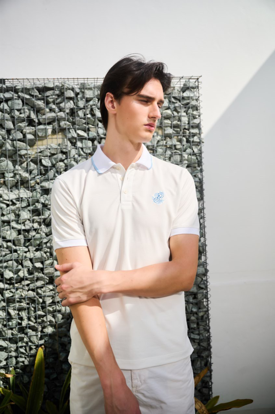 UPTOYOU Polo with coral logo embroidered